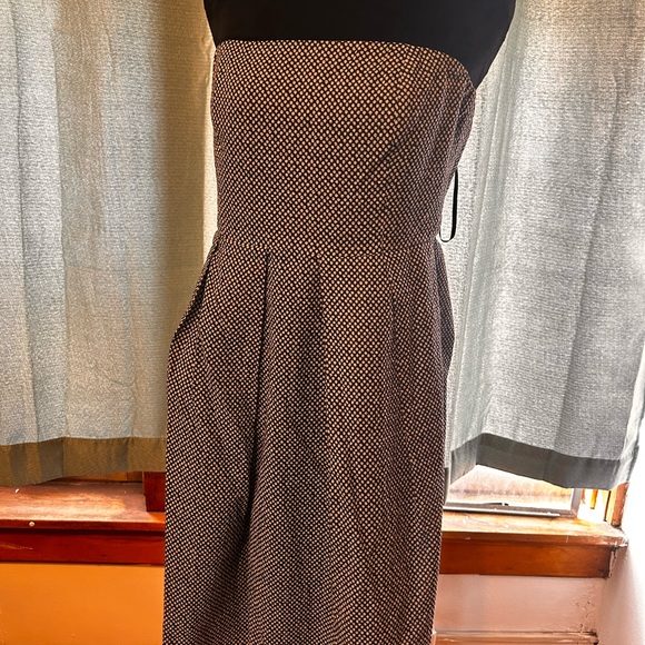 J. Crew Navy Polka Dot Textured
Strapless Dress - Picture 6 of 6